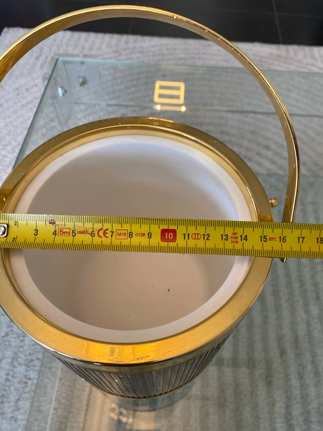 Vintage Hollywood Regency Gold Ice Bucket