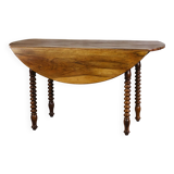 Louis Philippe turned wood drop-leaf table