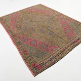 6x8 Mustard & Yellow Vintage Kilim Rug, 184x245Cm