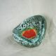 Lava and cyan foam enamel ashtray - Fat lava ceramic - 60s - 70s