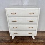 Vintage white chest of drawers feet compass 1960