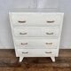 Commode blanche vintage pieds compas 1960
