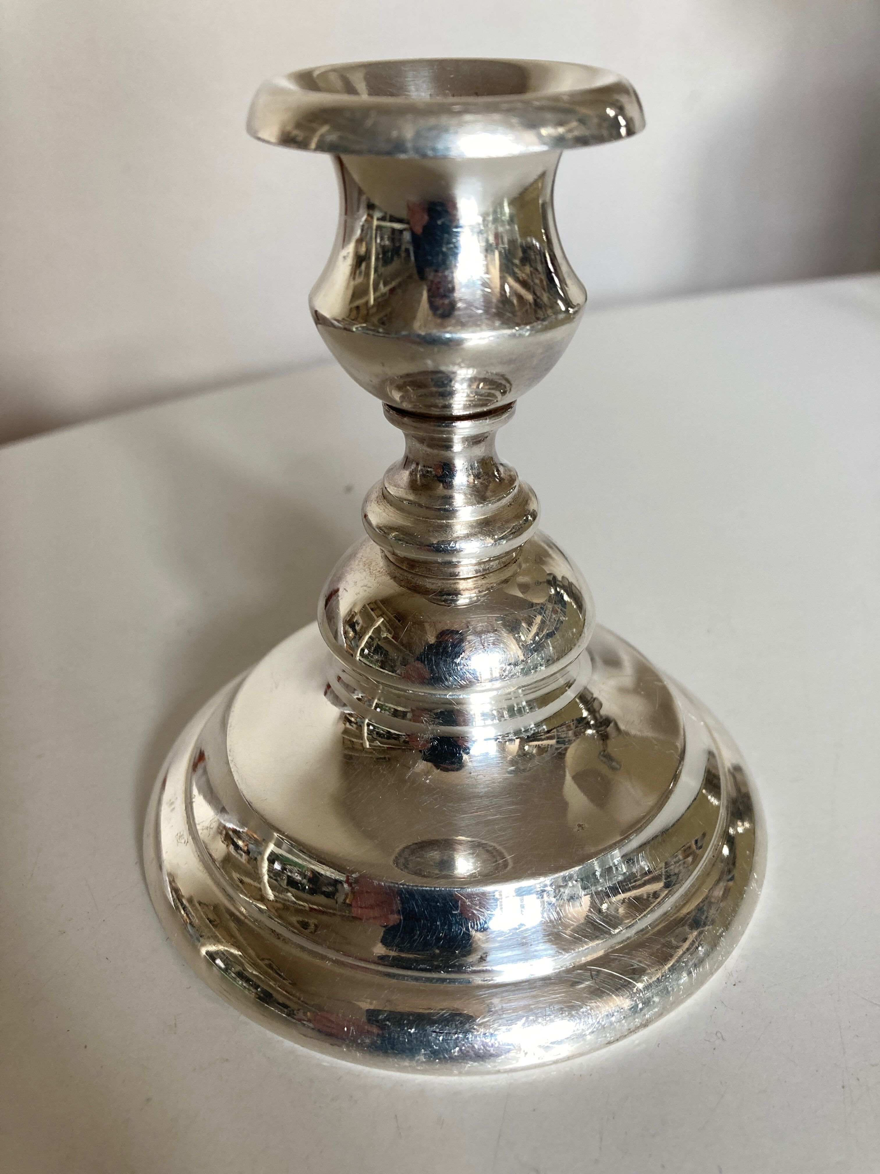 Product BHV Classic candle holder in punched silver metal