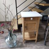 Solid wood bedside table