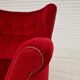 Fauteuil vintage danois en velours rouge cerise, 1960