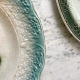 Trio of dessert plates in slurry XIXth