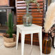 Vintage white wooden stool