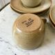 set of 6 stoneware cups and saucers Grès du Village 60s-70s