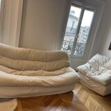 Sofa and armchair set STEINER Paris 1970s.