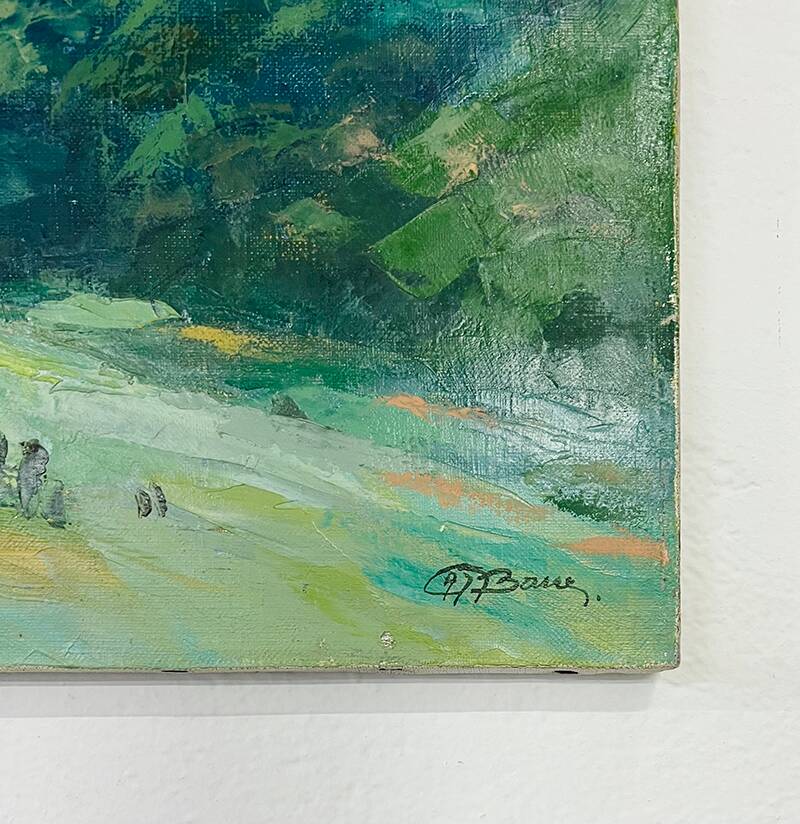 Tableau « Massif Alpin », Robert Barré, 1966, Huile sur toile