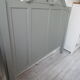 Headboard for a bed of 160 patinated green of gray