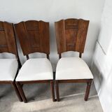 Set 6 chaises art déco chêne 1940