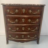 20th century rosewood and mahogany chest of drawers