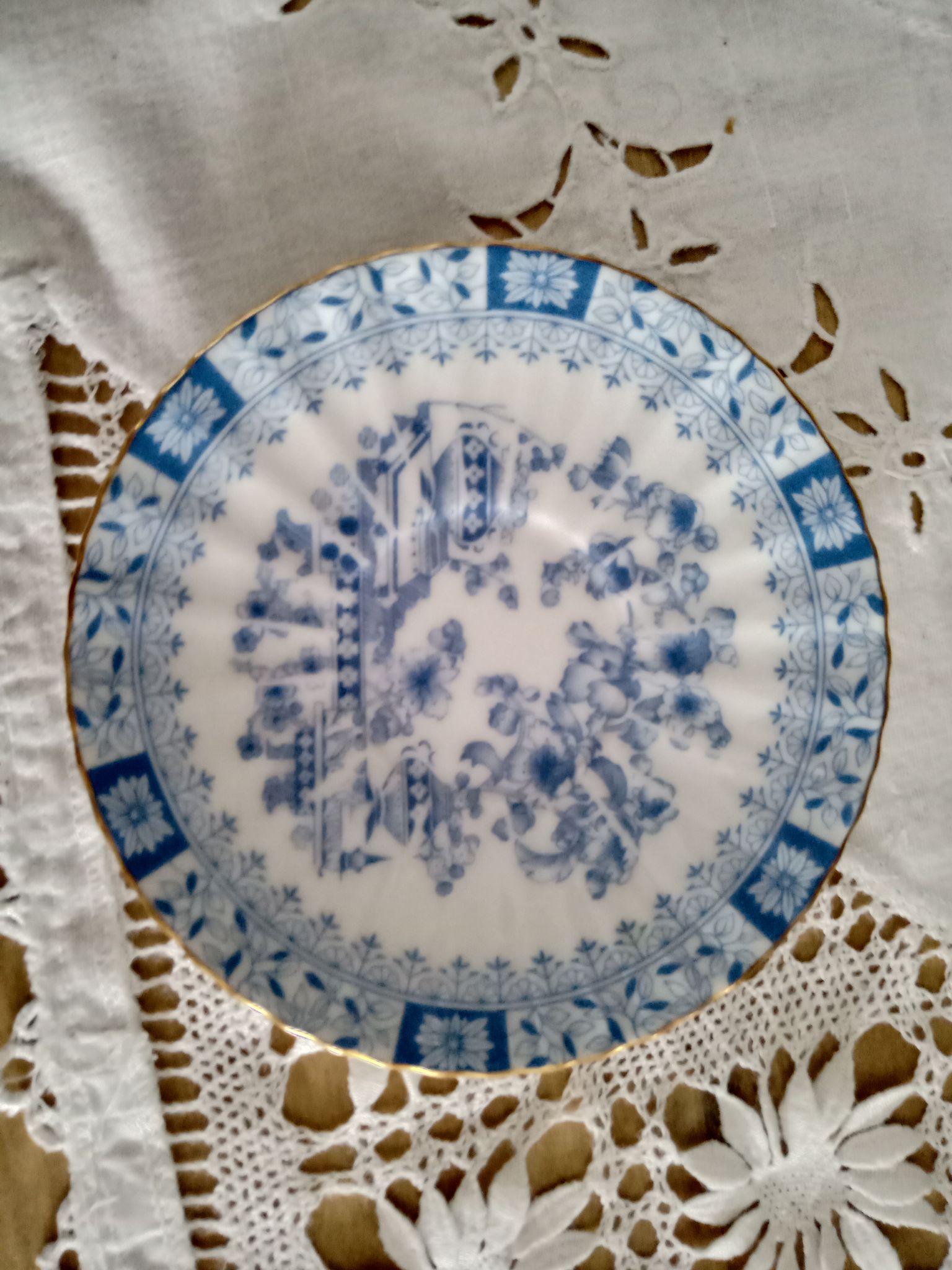 Set of 8 coffee cups and porcelain sub-cups Bavaria model China Blau