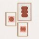 painting on paper - twist - light terracotta abstract illustration - signed eawy