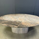 Vintage oval granite dining table, 1970s
