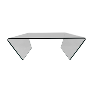 Table basse minimaliste en verre,