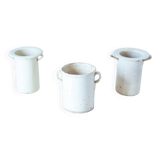 Antique Handmade Ceramic Vases, Set of Three, Italy 1900 circa