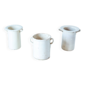 Antique Handmade Ceramic Vases, Set of Three, Italy 1900 circa