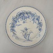Assiette plate ancienne terre de fer bleu clair HB choisy le roi modèl