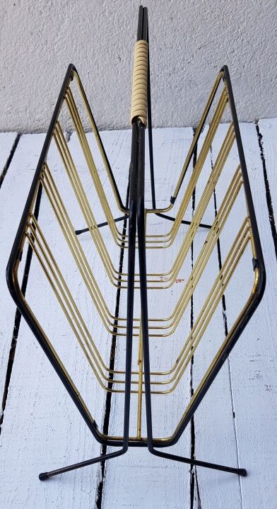 Review door 60 metal black and gold