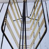 Review door 60 metal black and gold