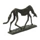 Statue en bronze d'après Alberto Giacometti Sculpture de chien 44 cm