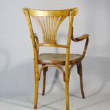 KOHN armchair N°196, circa 1905, bistro wood seat