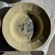 Set of 12 beige, pink, and blue deep plates from Digoin Sarreguemines, vintage.