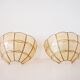Paire d'appliques en nacre coquillage