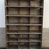 Shelf with metal lockers