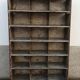 Shelf with metal lockers