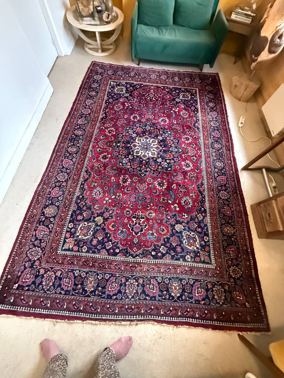 Large vintage Persian rug