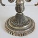 3-spoke candlestick in silver metal