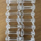 14 glass knife holders cut with "flower" motifs
