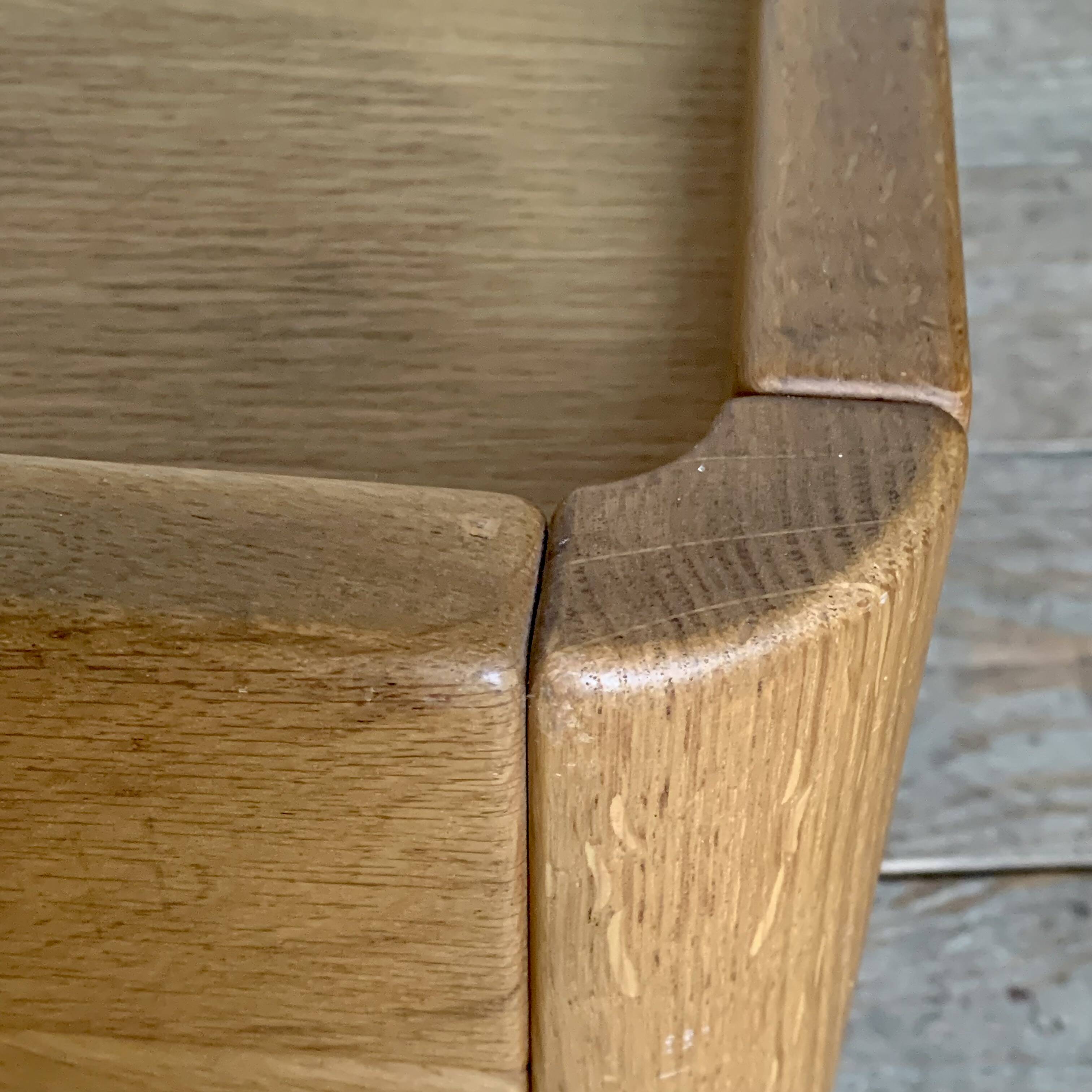Vintage solid oak square coffee table