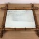 Ancient mirror with bamboo wood mercury 44x53cm