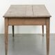 Antique French oak dining table for 6 to 8 people with a baguette drawer