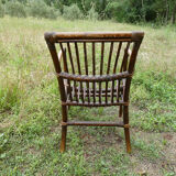 Fauteuil en rotin et bambou vintage