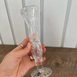 Crystal soliflore vase on stand