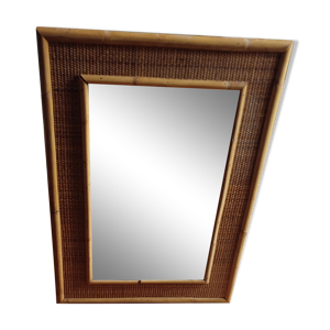 miroir rotin