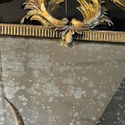 Gilded mirror Louis XV Rocaille in Carved and Stuqué Wood, nineteenth century