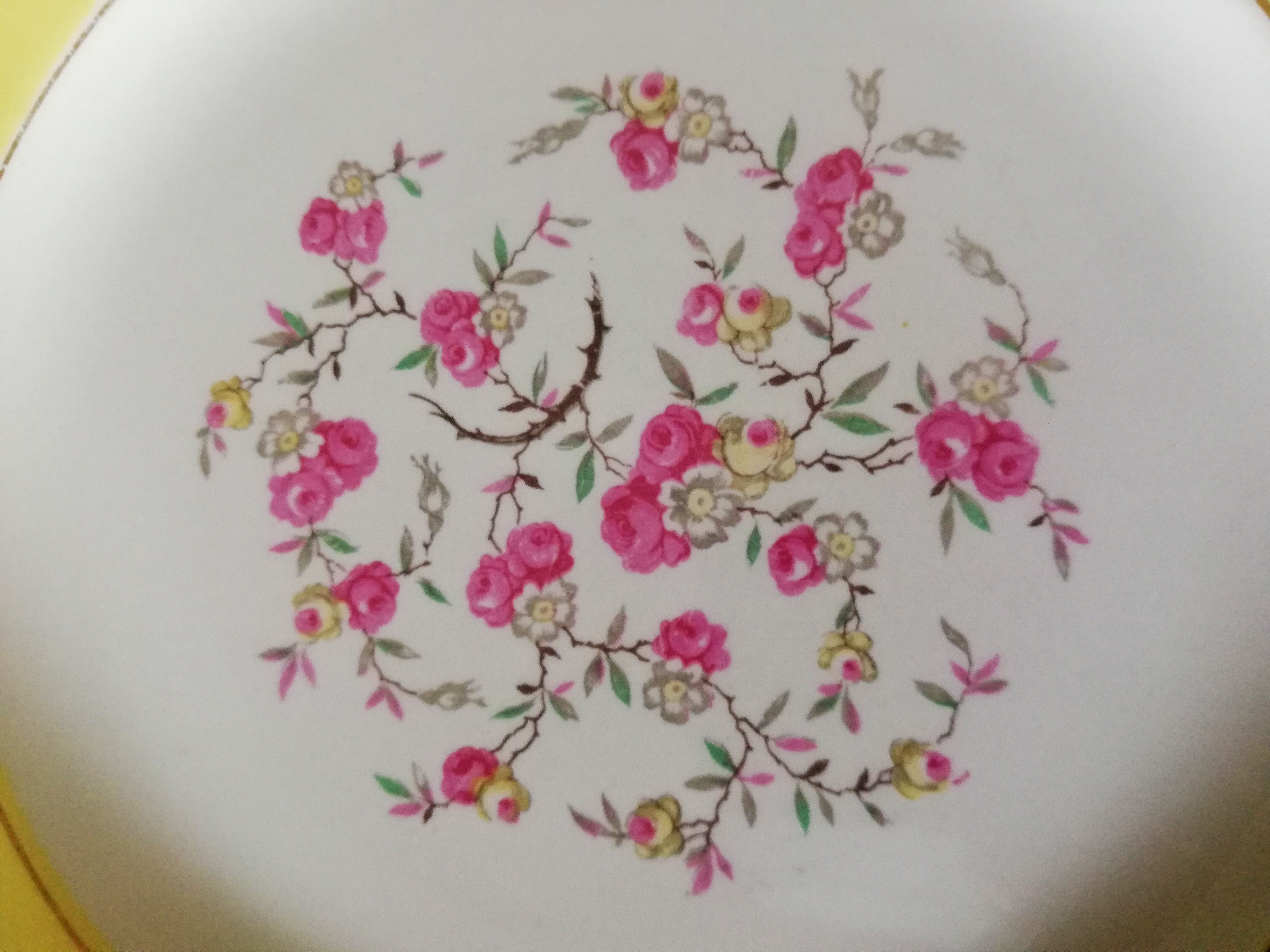 Set of 8 flat plates Lunéville model Sylvère