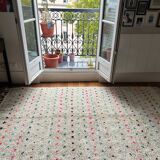 Berber Beni Ouarain handmade rug with small colorful polka dots