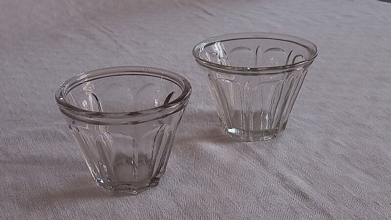 Lot de 2 pots de confiture en verre de forme élégante évasée