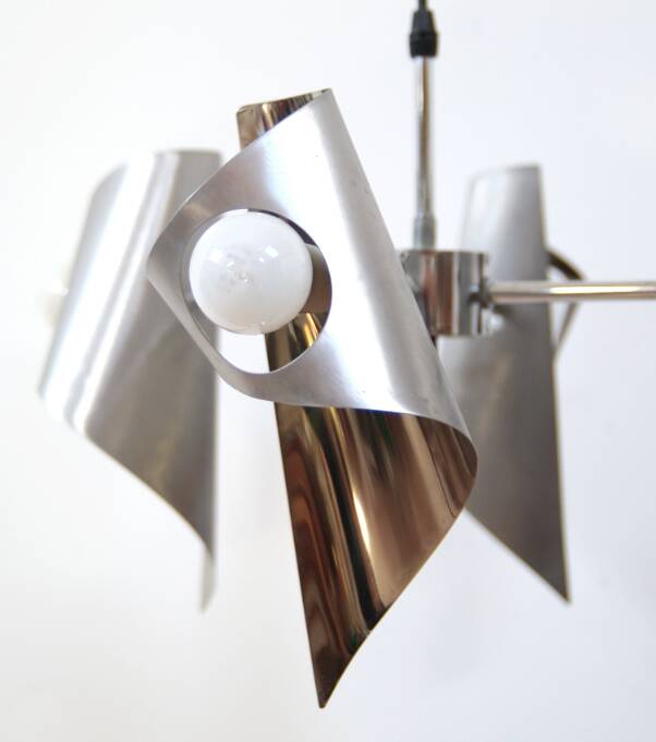 4-flame chrome stainless steel pendant light