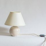 White crackled ceramic lamp base, 1930s