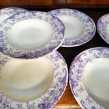 6 hollow plates iron earth by Longwy