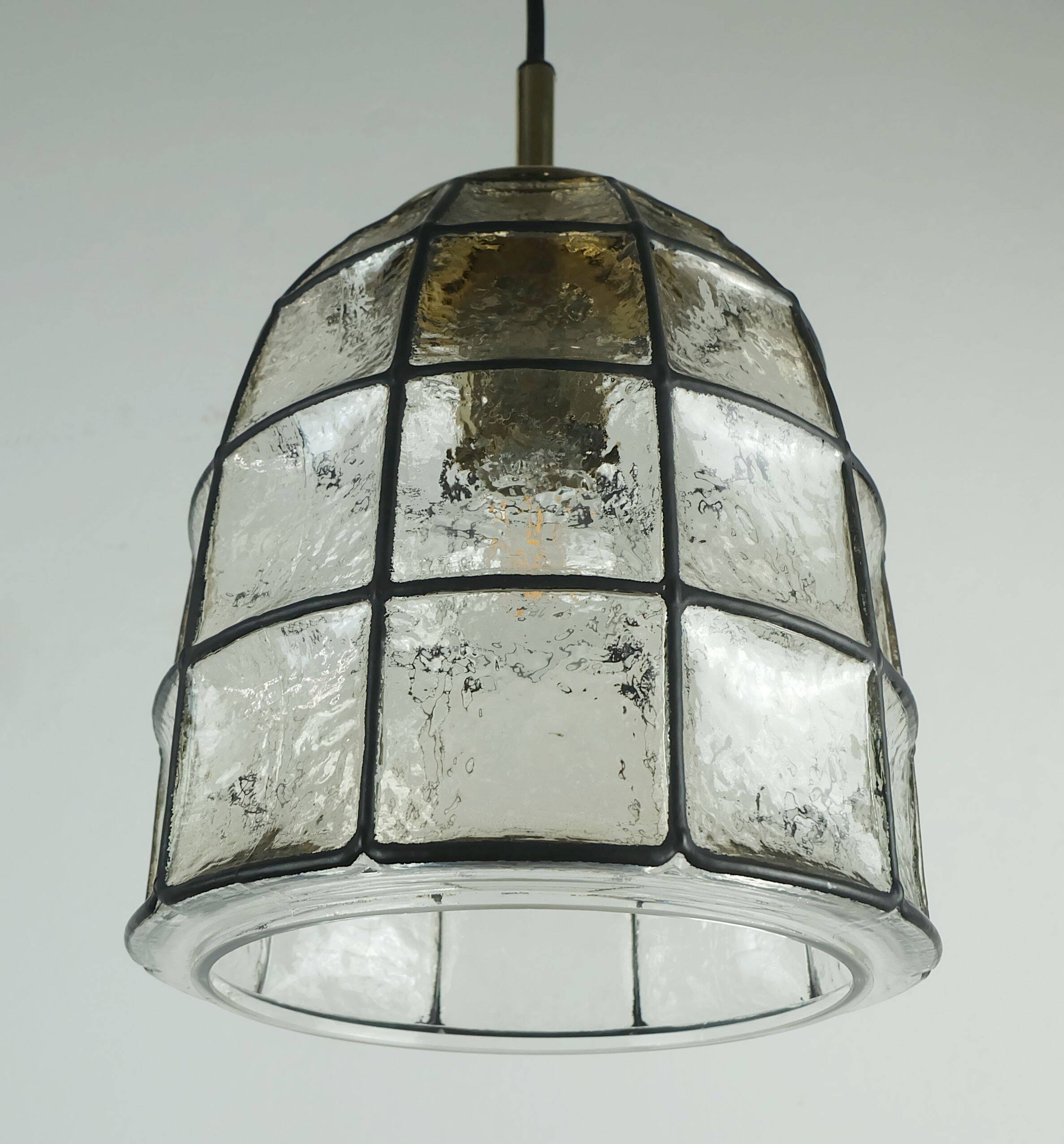 glashuette limburg hanging LAMP 1960's 70's glass pendant light model 4184