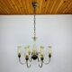 Vintage Murano glass chandelier in amber by De Majo, Italy, 1970s.